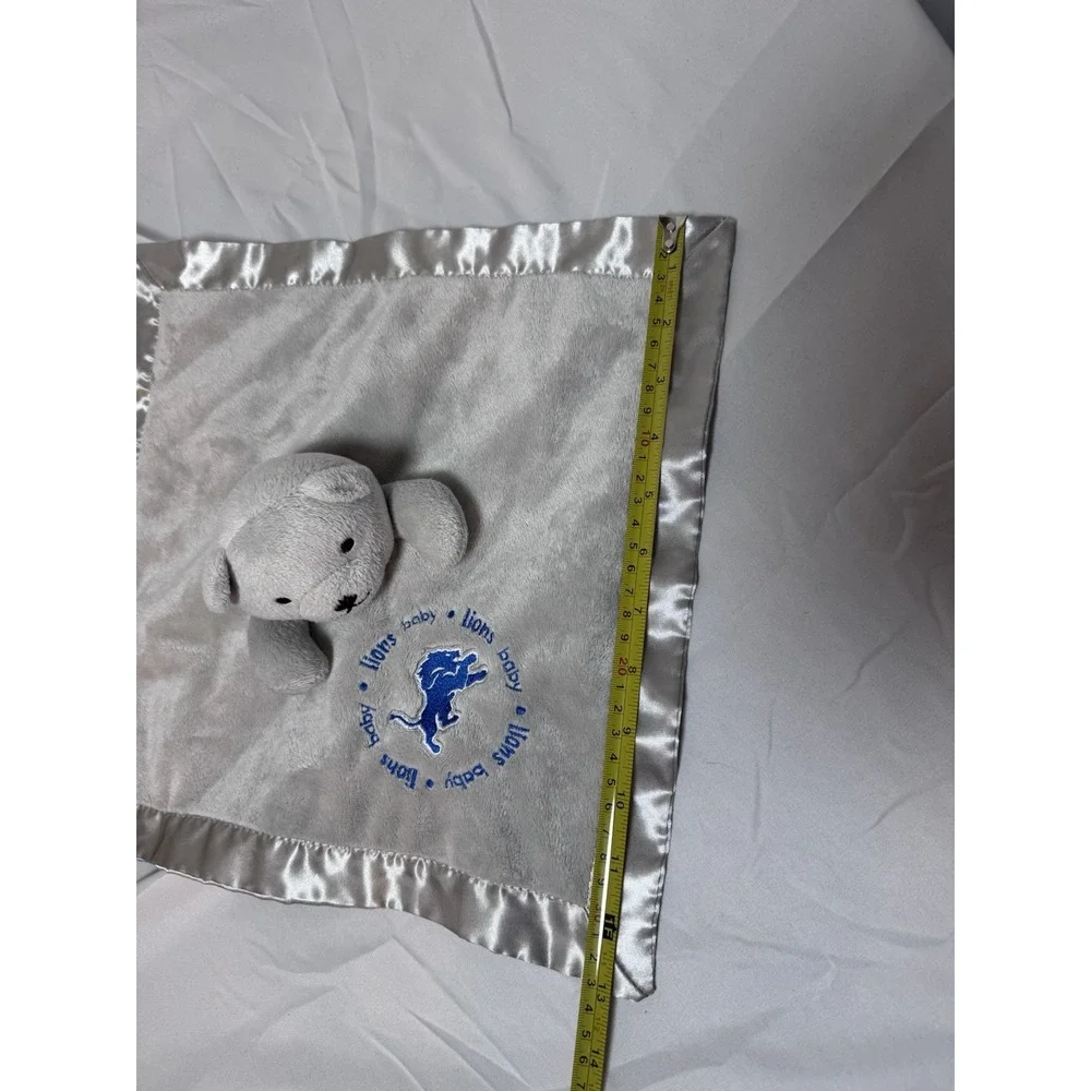 Baby Fanatic Detroit Lions Baby Lovey Security Blanket Satin Trim Football NFL
